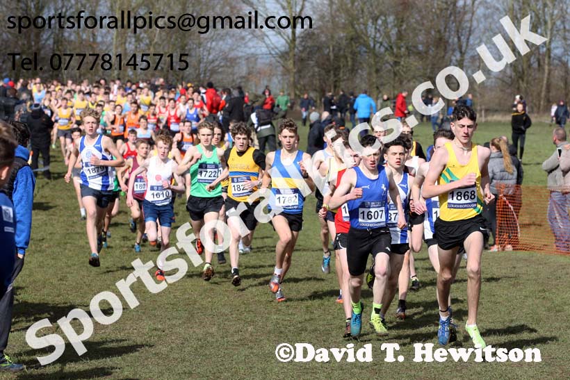Boys under-15s 2019 British Athletics Inter Counties Cross Country, Prestwood Hall, Loughborough. Photo:  David T. Hewitson/Sports for All Pics